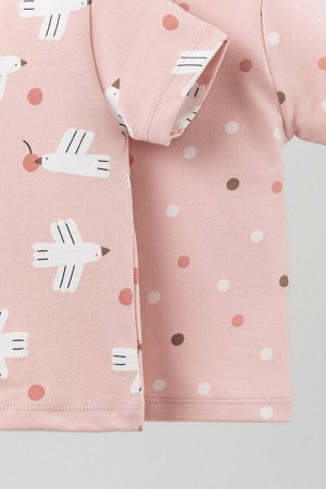 Фуфайка(Осень-Зима)+baby (цв.шарики, птички с вишенками)