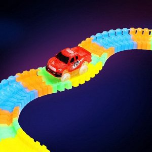 Автотрек Flash Track, гибкий, светится в темноте, 49 деталей