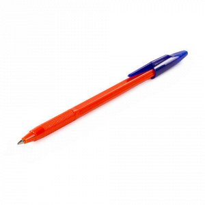 Ручка шариковая масляная STAFF &quot;Flare&quot;, СИНЯЯ, корпус оранжевый, узел 1 мм, линия письма 0,7 мм, 142679