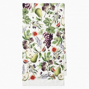 Дорожка на стол Этель «Фруктовый сад» 40*149см, 100% хлопок, саржа 190 г/м*, белая