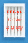 Иглы "ORGAN" 130/705Н универсал. № 70-100 (ассорти) для БШМ (5 игл)