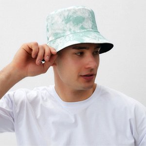 Панама женская MINAKU Tie-dye, белая/зелёная, размер 56-58