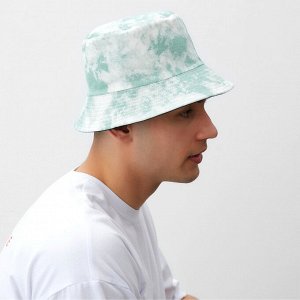 Панама женская MINAKU Tie-dye, белая/зелёная, размер 56-58