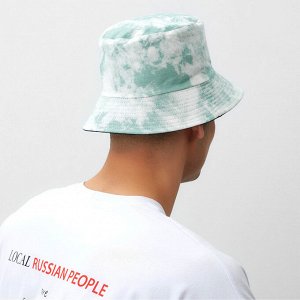 Панама женская MINAKU Tie-dye, белая/зелёная, размер 56-58