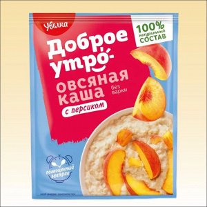 УВЕЛКА Каша овсяная б/п 40г ш/б (1/20) с персиком 694