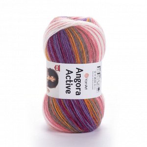 Пряжа YarnArt Angora Active 20% шерсть/80% акрил, 100гр №860 Розово-фиолетовый