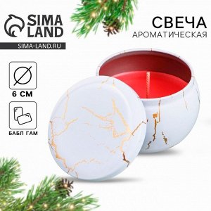 Ароматическая свеча в банке Shine bright, бабл гам, 6?6?4 см