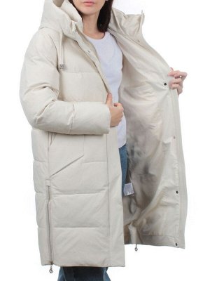 7715 LT. BEIGE Пальто зимнее женское (200 гр. холлофайбер)