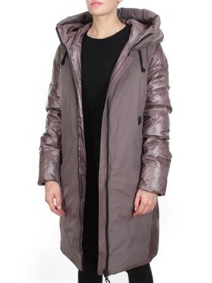 2235 BROWN Пальто женское зимнее AKIDSEFRS (200 гр. холлофайбера)