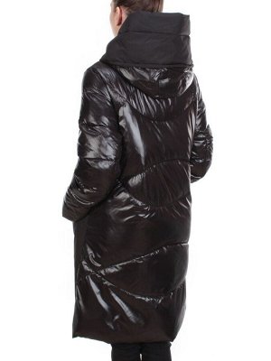 2235 BLACK Пальто женское зимнее AKIDSEFRS (200 гр. холлофайбера)
