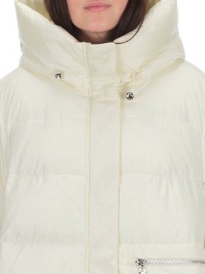 H-2210 WHITE Пальто зимнее женское (200 гр .холлофайбер)