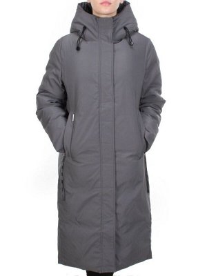 2233 DARK GRAY Пальто женское зимнее AKIDSEFRS (200 гр. холлофайбера)