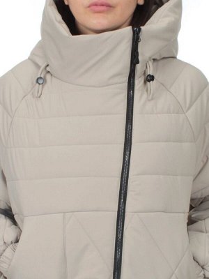 270 GRAY/BEIGE Куртка зимняя облегченная женская (верблюжья шерсть)