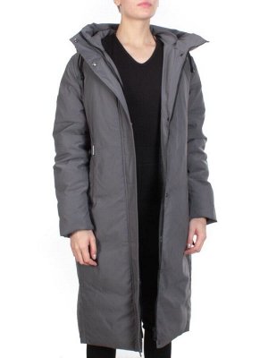 2233 DARK GRAY Пальто женское зимнее AKIDSEFRS (200 гр. холлофайбера)