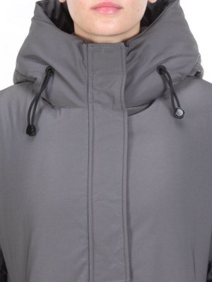 2233 DARK GRAY Пальто женское зимнее AKIDSEFRS (200 гр. холлофайбера)