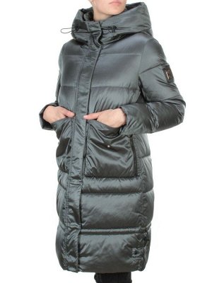 9106 AQUAMARINE Пальто зимнее женское  FLOWEROVE (200 гр. холлофайбера)