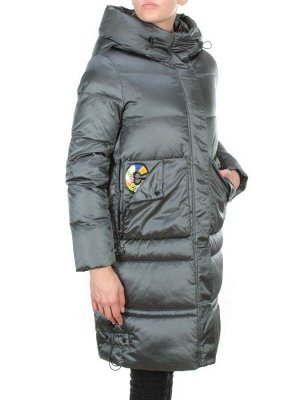 9106 AQUAMARINE Пальто зимнее женское  FLOWEROVE (200 гр. холлофайбера)