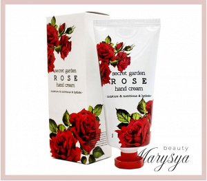 Jigott Крем для рук с экстрактом розы Hand Cream Rose Secret Garden, 100 мл