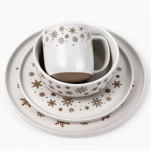 Кружка керамическая новогодняя Dolce Ceramo. «Снежная сказка», 400 мл