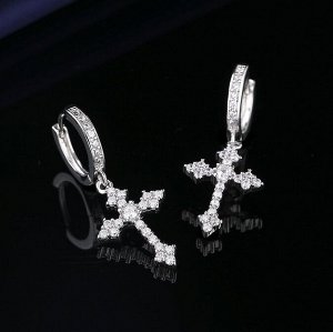 Серьги крестики