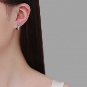 Серьги колечки змея