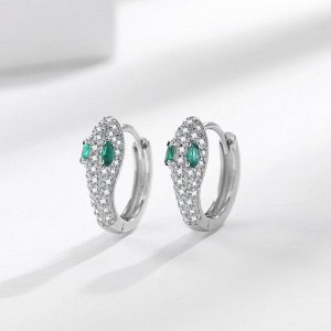 Серьги колечки змея
