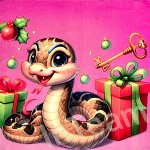 Салфетка новогодняя из микрофибры 25х25см №12