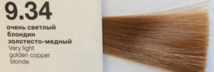 9.34 COLOR CREATS Крем-краска для волос с маслом монои очень светлый блондин  золотисто-медный60 ml.