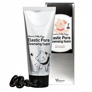 Elizavecca Пенка"маска" для умывания ЧЕРНАЯ Milky Piggy Elastic Pore Cleansing Foam, 120 мл