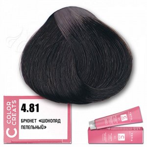 4.81 COLOR CREATS Крем-краска для волос с маслом монои брюнет шоколад пепельный, 60мл