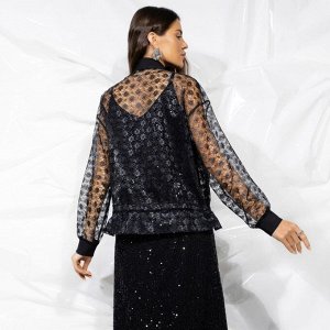 Бомбер нарядный, Эпичный шик (black)