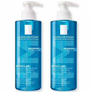 Ля Рош Позе Комплект Эфаклар очищающий гель, 2х400 мл (La Roche-Posay, Effaclar)