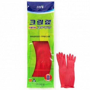 Уплотненные перчатки из натурального латекса (опудренные) красные размер M, 1 пара / 100