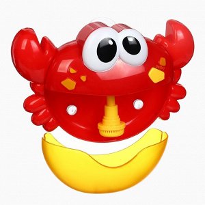 Игрушка для ванны Крошка Я «Пенный Краб», мыльные пузыри, музыкальный, на присоске, от 1,5 лет