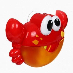 Игрушка для ванны Крошка Я «Пенный Краб», мыльные пузыри, музыкальный, на присоске, от 1,5 лет