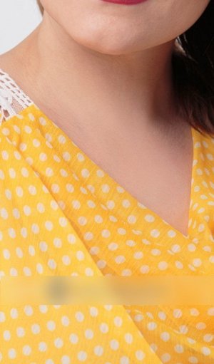 Блузка Полиэстер 100% Рост: 164 см. Блузка женская свободного покроя, с глубоким вырезом горловины «качели», с открытой проймой, обработанной косой бейкой, на линии талии с настроченной эластичной тес