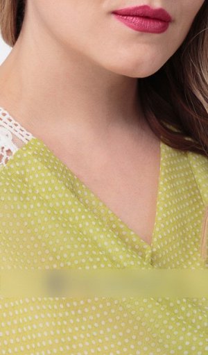 Блузка Полиэстер 100% Рост: 164 см. Блузка женская свободного покроя, с глубоким вырезом горловины «качели», с открытой проймой, обработанной косой бейкой, на линии талии с настроченной эластичной тес