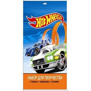 Набор для творчества "Mattel Hot Wheels" с фломастерами и наклейками арт. 98215902