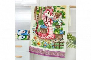 Полотенце махра-велюр "Добрый змей" B372-X372