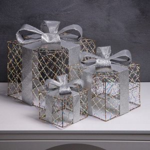 Светодиодная фигура «Подарки» 20х15х10 см, 35 LED, батарейки AAх2 (не в комплекте), свечение теплое белое