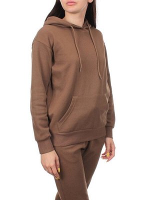 H108 BROWN Костюм спортивный женский (хлопок 90%, полиэстер 10%)