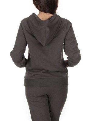 NOE07 DK. GRAY Костюм спортивный женский (хлопок 90%, полиэстер 10%)