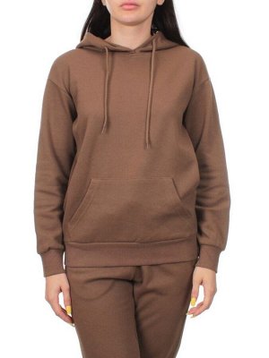 H108 BROWN Костюм спортивный женский (хлопок 90%, полиэстер 10%)