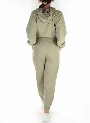 Y276 OLIVE Спортивный костюм женский (100% хлопок)