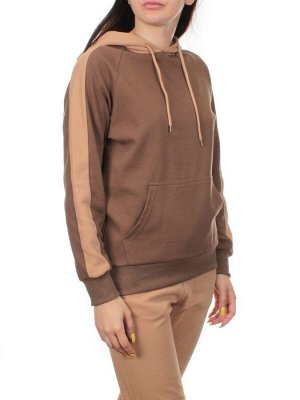 NO01 BEIGE/BROWN Костюм спортивный женский (хлопок 90%, полиэстер 10%)