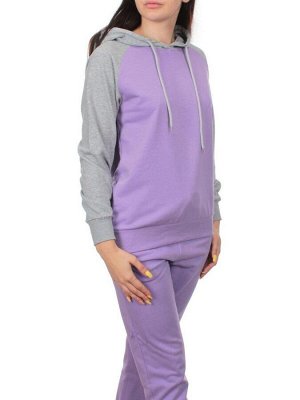 NOE103 VIOLET/GRAY Костюм спортивный женский (хлопок 90%, полиэстер 10%)