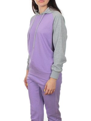 NOE103 VIOLET/GRAY Костюм спортивный женский (хлопок 90%, полиэстер 10%)