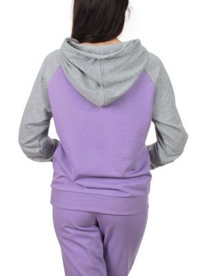 NOE103 VIOLET/GRAY Костюм спортивный женский (хлопок 90%, полиэстер 10%)