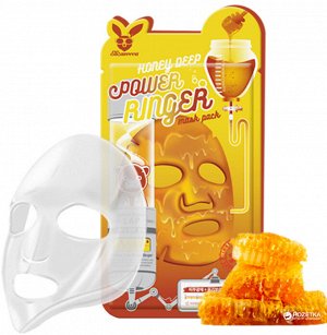 Elizavecca Тканевая маска д/лица Медовая Honey DEEP POWER Ringer mask pack, 1 шт