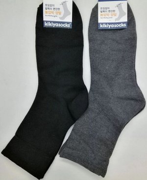 Мужские носки однотонные прямая резинка (ортопеды) Kikiуa Socks
